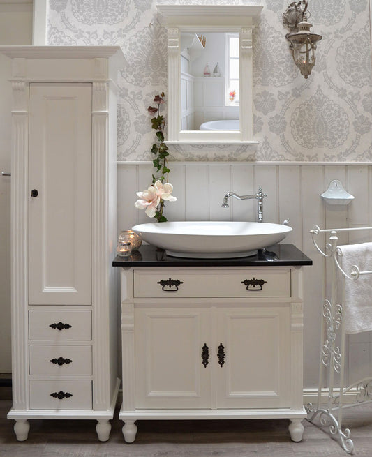 "Bailey" country house washbasin with black granite top