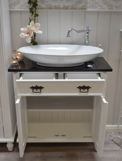 "Bailey" country house washbasin with black granite top