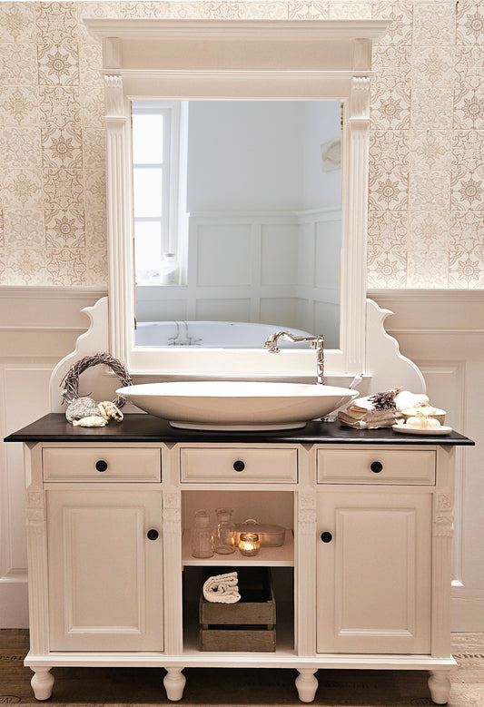 "Bellemaison "Large country house washbasin with mirror attachment