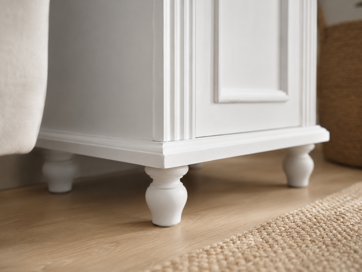 "Bellevue" small, white country-style washbasin 45 cm