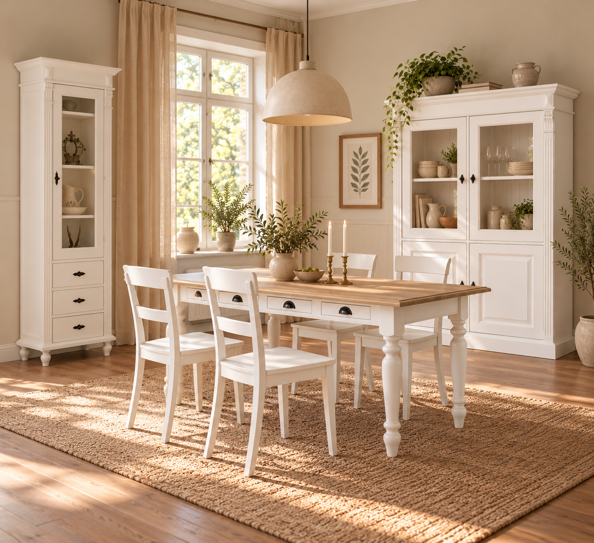 "Clay" - Eleganter Vertiko, Halbschrank im Landhausstil im Gründerzeitstil