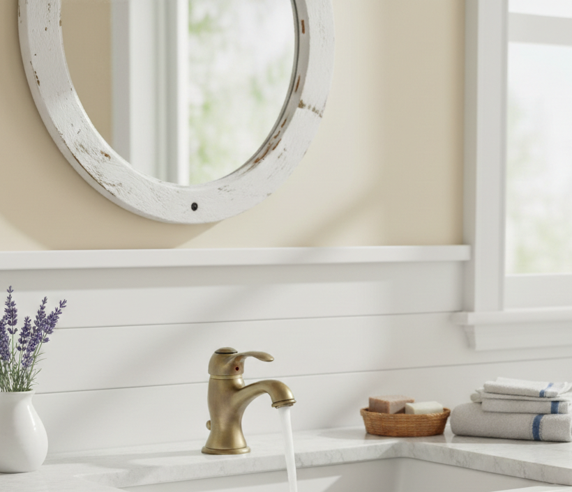 Werra bronze - Klassischer Einhebelmischer im Landhausstil inkl. Ablaufventil