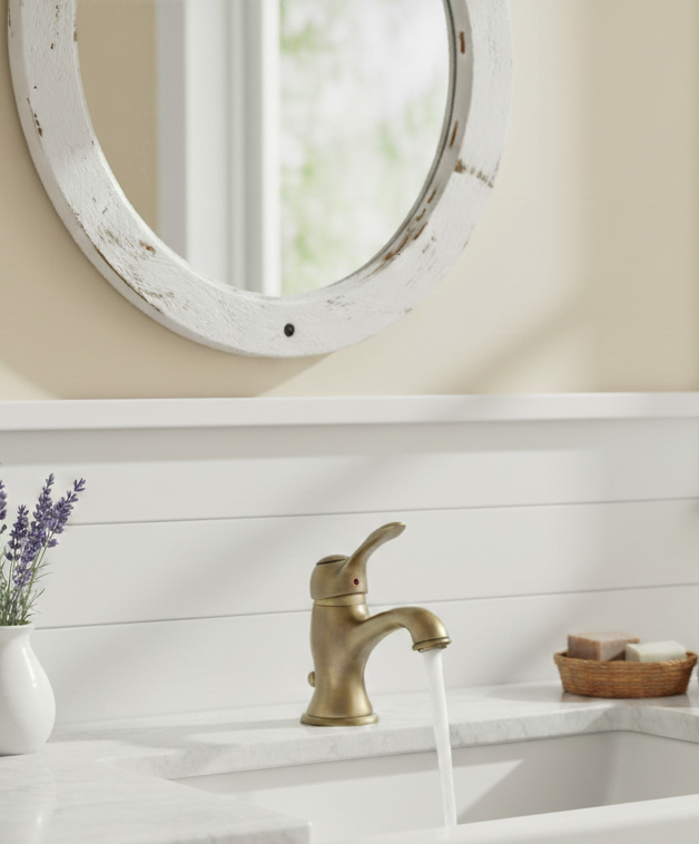 Werra bronze - Klassischer Einhebelmischer im Landhausstil inkl. Ablaufventil