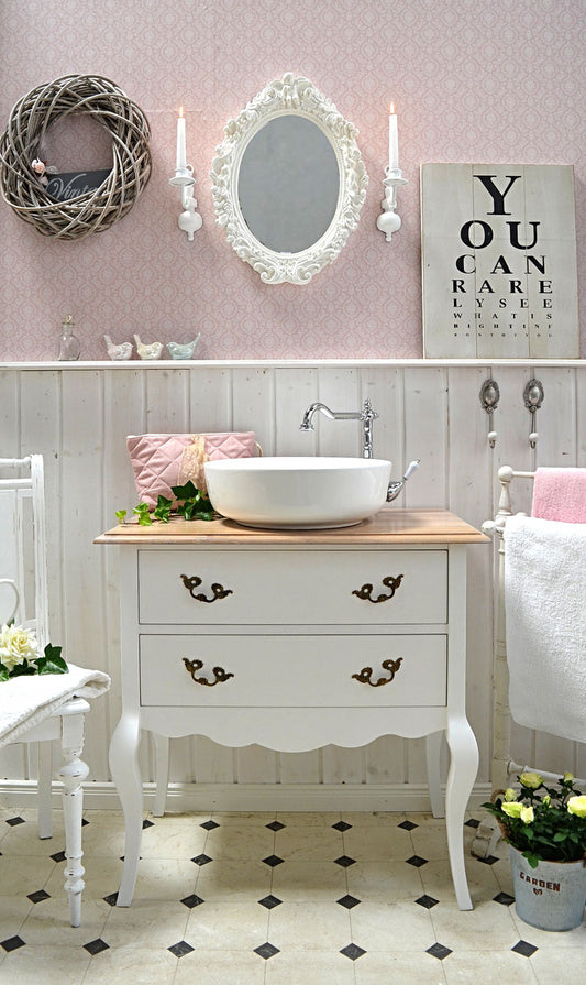 "Dunava" country house washbasin in Chippendale style with drawers
