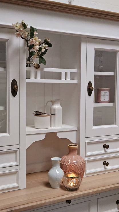 "Elana" - Country house buffet, country house display cabinet with oak top