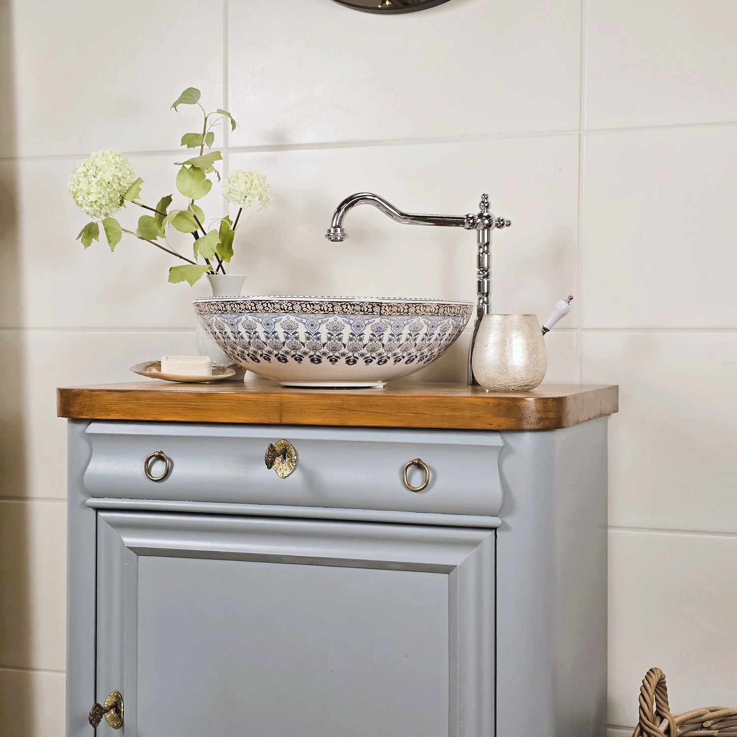 "Elsje" - Antiker Landhaus Waschtisch 71,5 cm