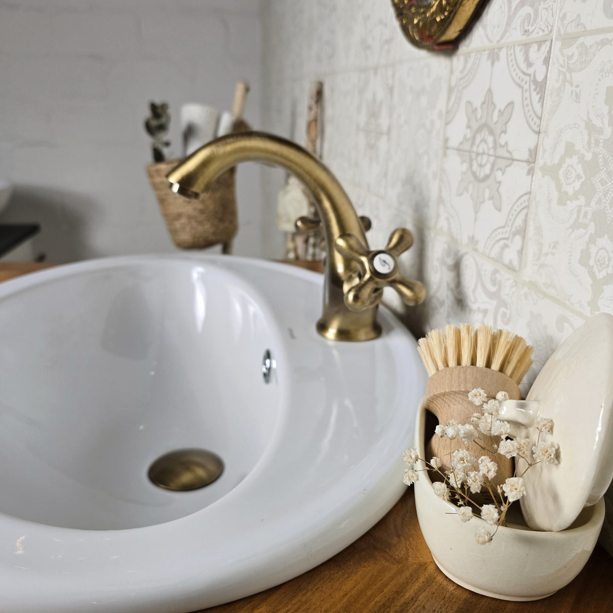 "Emilia" Antiker Landhaus Waschtisch 60 cm