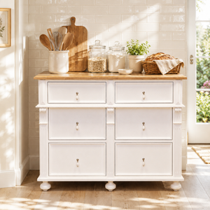 "Enisa" - Meuble de cuisine supplémentaire de style campagnard 120 cm
