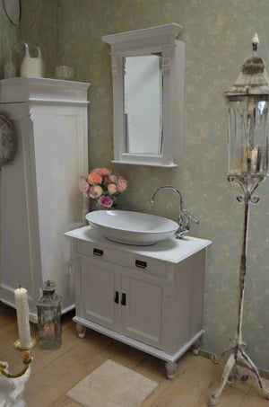 Éval - Youth style mirror cabinet, solid, pure white