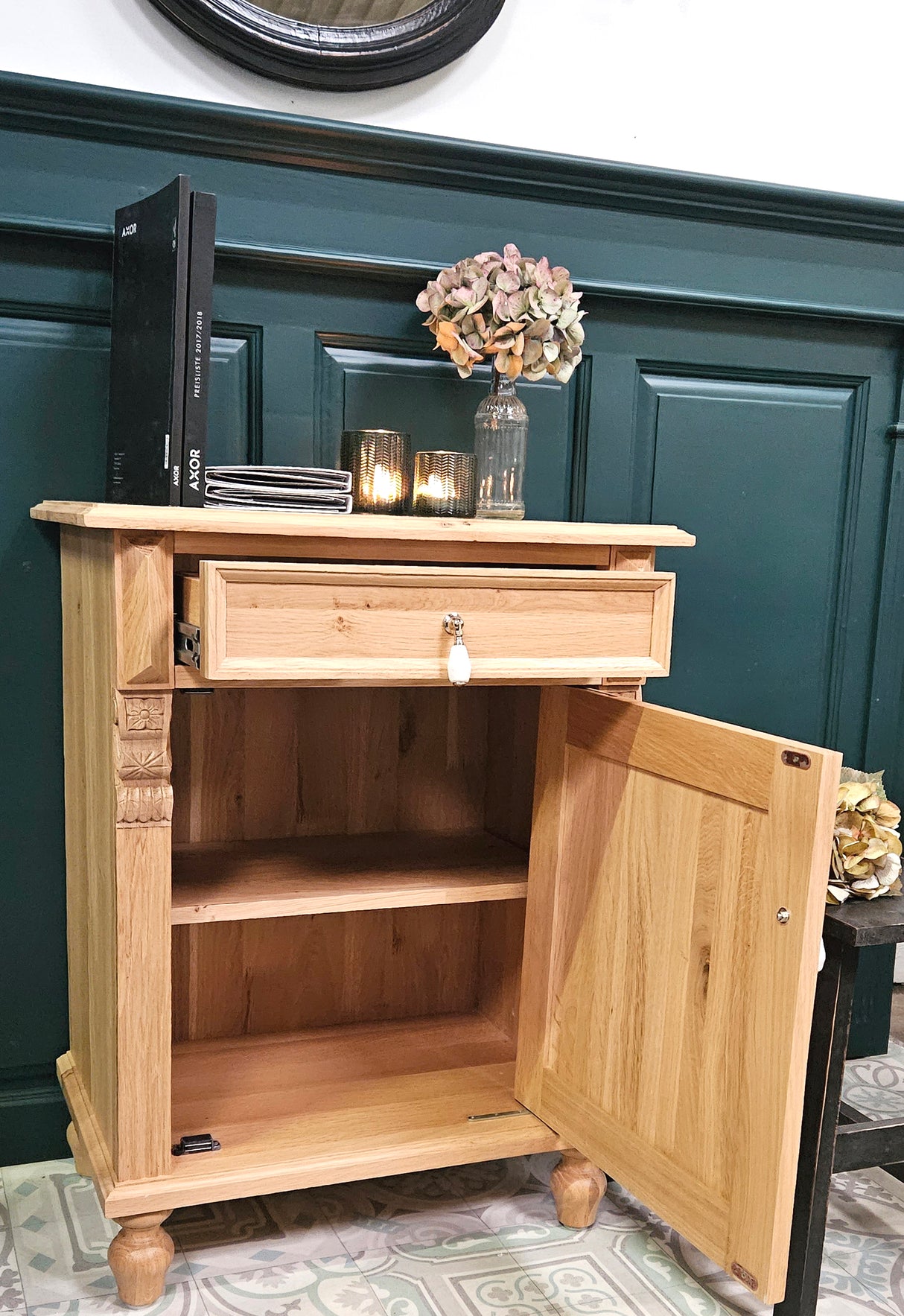 "Eystrup" -Commode de campagne en chêne massif Scandinave