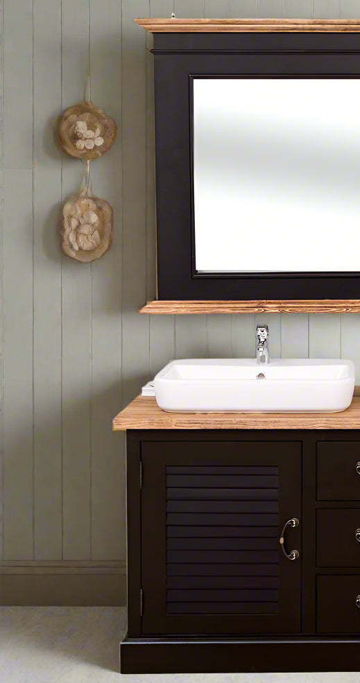 "Faaborg" - Waschtisch im modernen Landhausstil mit Keramikbecken| PURE-Serie von L&L