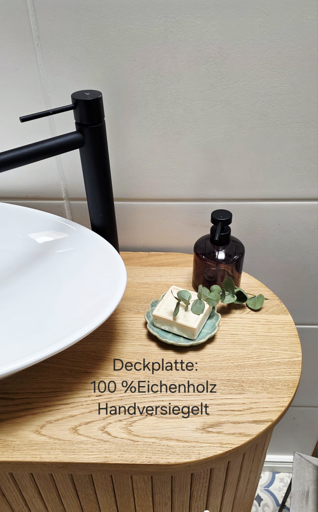 "Fedje" - Waschtisch im modernen Landhausstil mit Keramikbecken | PURE-Serie von L&L
