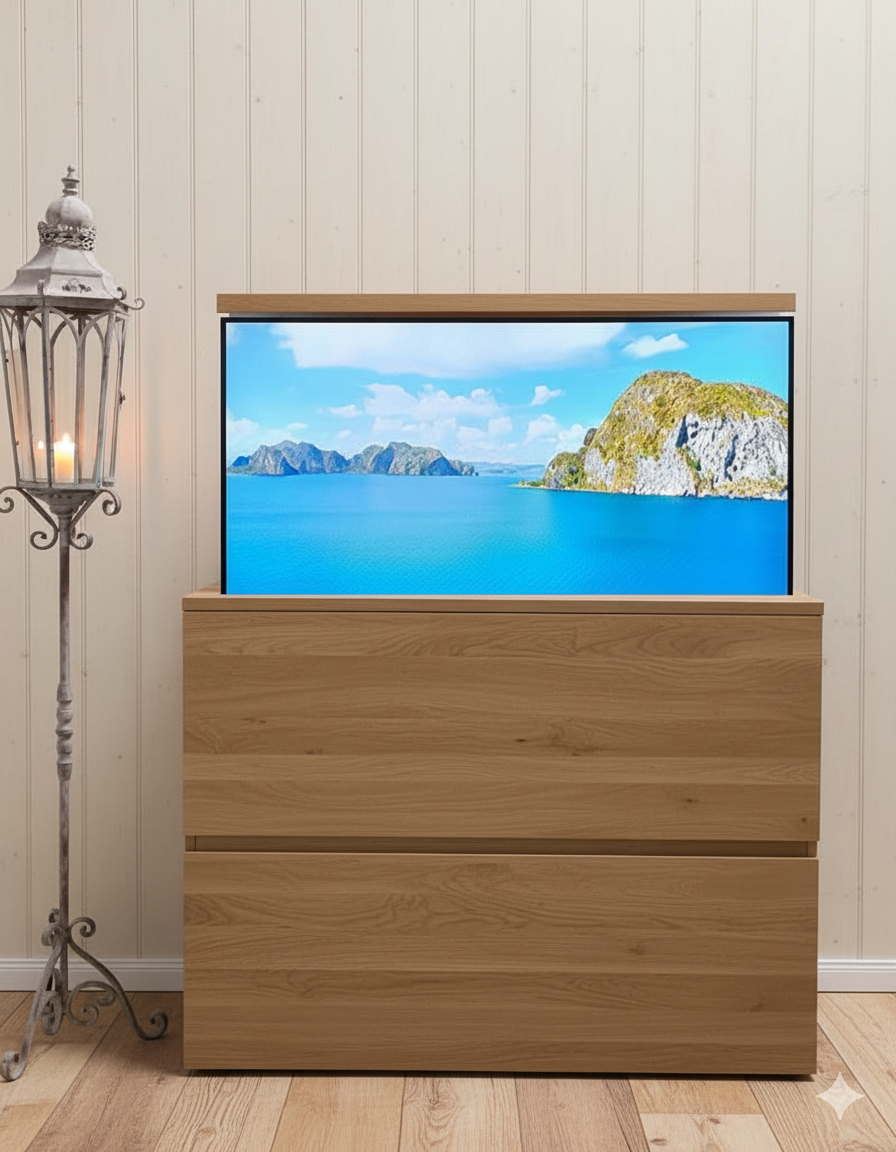 "Merim": Sideboard mit TV Lift, elektrisch 55 Zoll