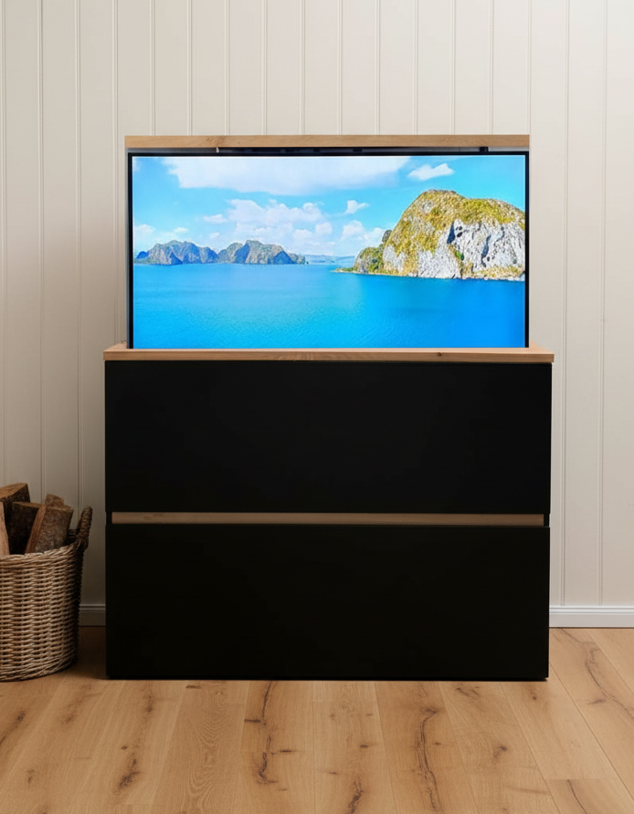 "Merim": Sideboard mit TV Lift, elektrisch 55 Zoll