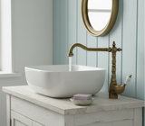 Mosel bronze groß - Armatur im Messing-Antik-Look, Einhebelmischer Bronze im Landhausstil