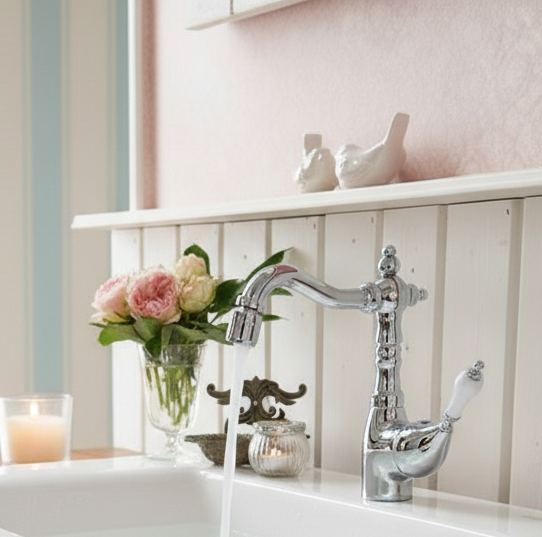 Trave chrom - Einhebelmischer im Landhausstil