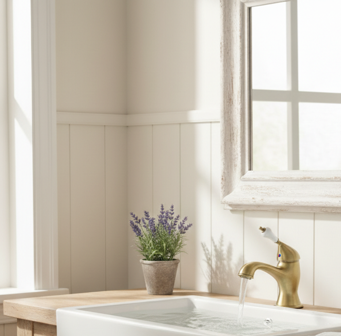 Ilmenau bronze - Retro-Einhebelmischer im Landhausstil inkl. Ablaufventil