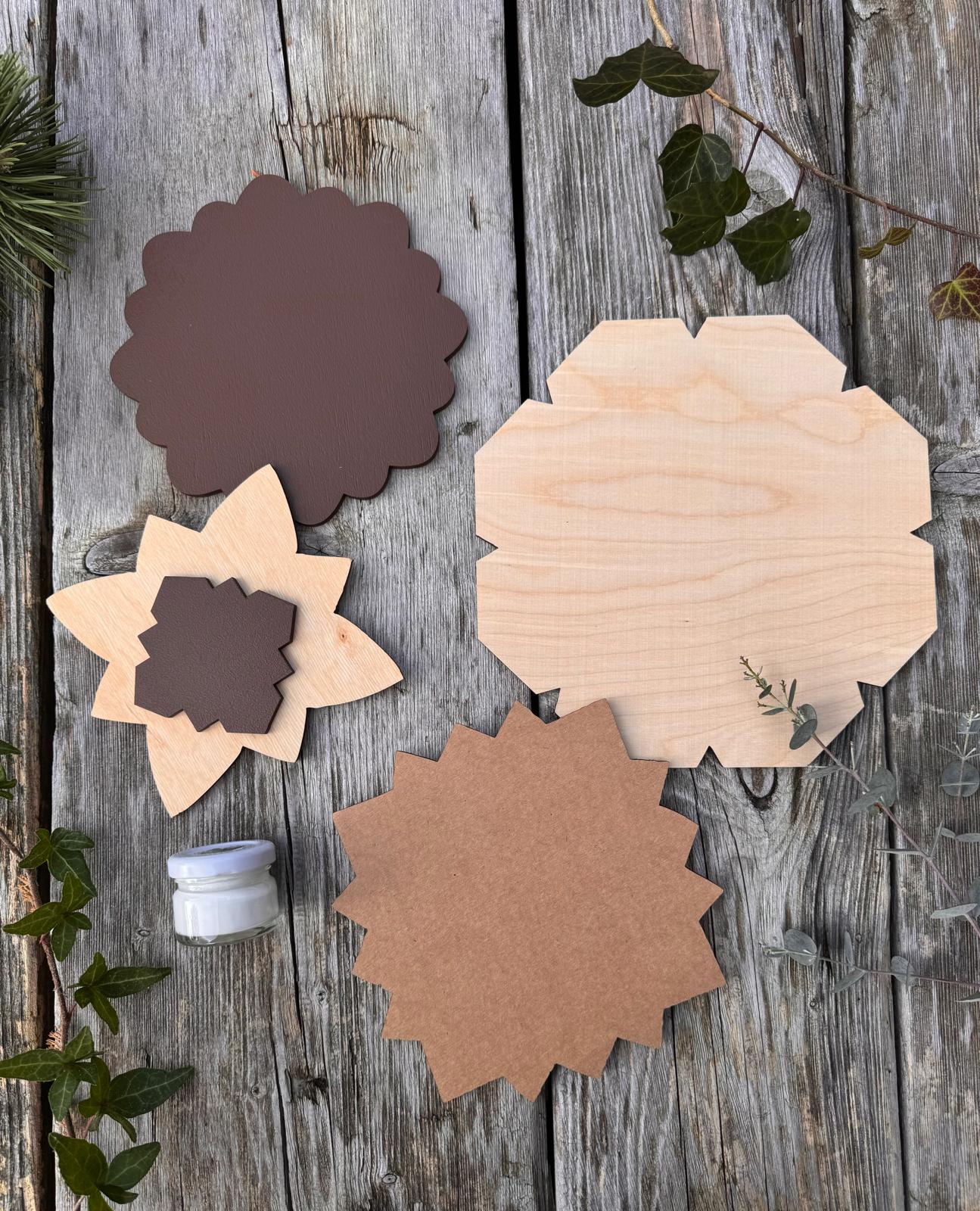 5 Holzsterne - DIY-Bastel-Set