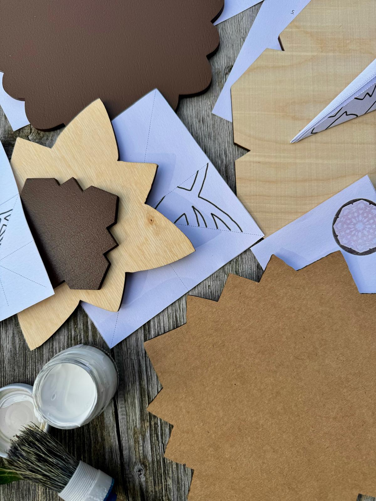 5 Holzsterne - DIY-Bastel-Set