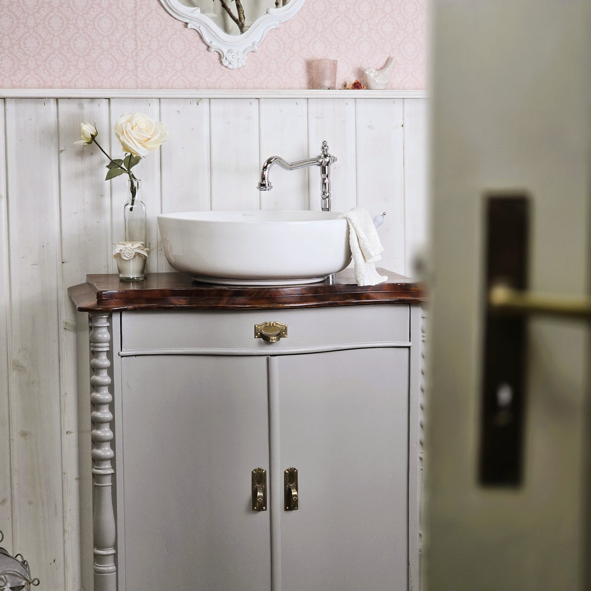 "Hughen" Landhaus Waschtisch 75 cm