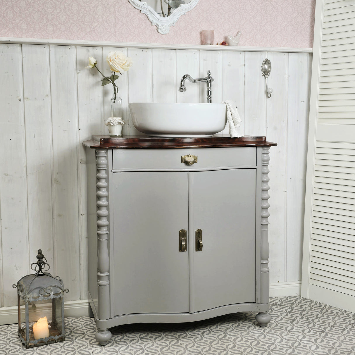 "Hughen" Landhaus Waschtisch 75 cm