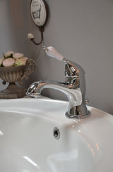 Ilmenau chrome - Single lever mixer tap nostalgic country house style incl. drain valve