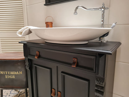 "Jaques" country house washbasin in industrial loft style