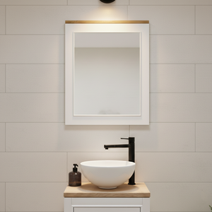 "Jarina" - Badezimmerspiegel aus Massivholz, moderner Landhaus | PURE Serie von L&L