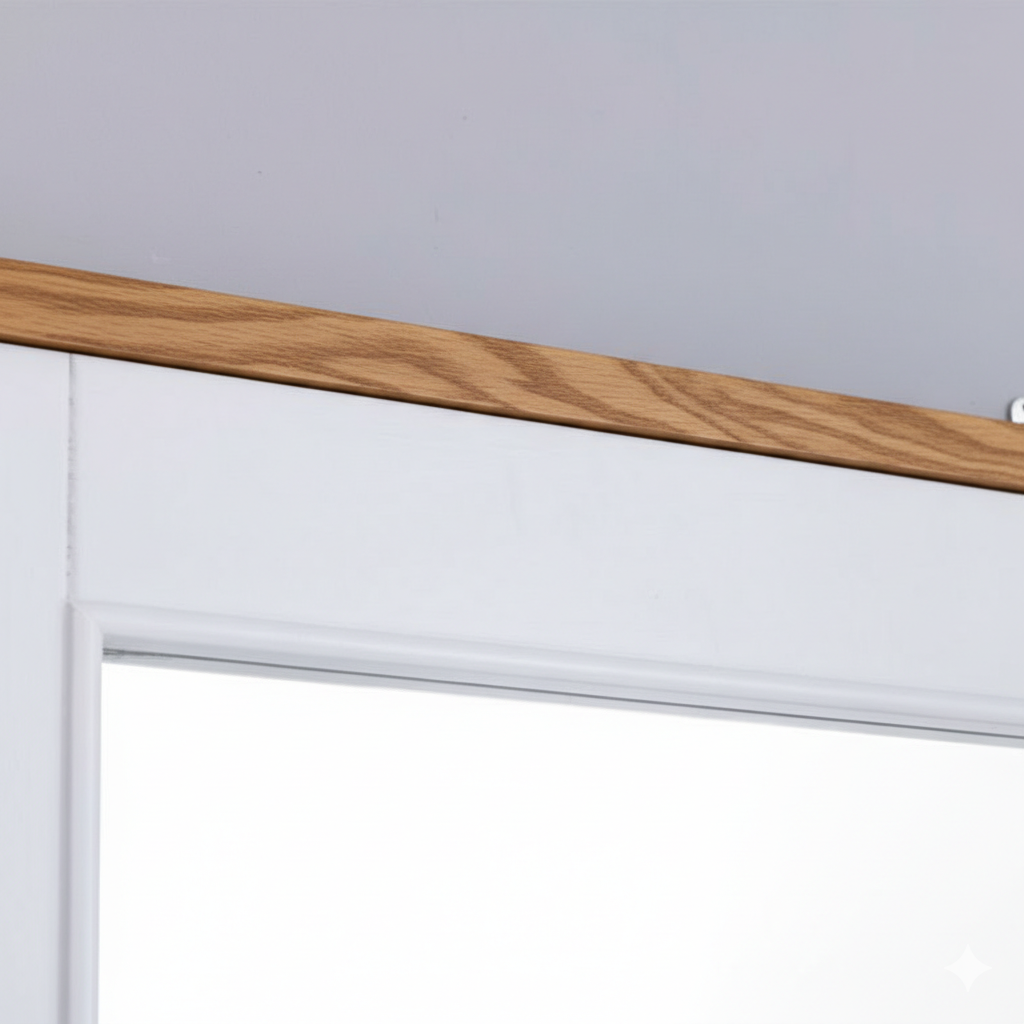 "Jarina" - Badezimmerspiegel aus Massivholz, moderner Landhaus | PURE Serie von L&L