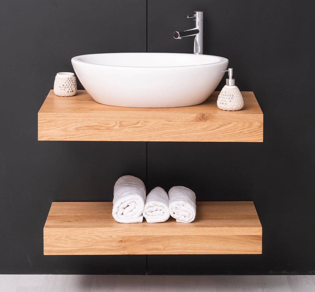 "Jaroni" - Waschtisch im modernen Landhausstil mit Keramikbecken| PURE-Serie von L&L