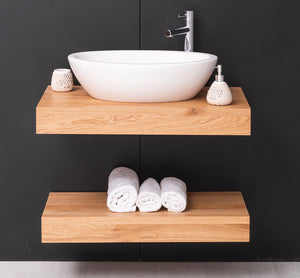 "Jaroni" - Waschtisch im modernen Landhausstil mit Keramikbecken| PURE-Serie von L&L