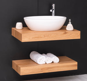 "Jaroni" - Waschtisch im modernen Landhausstil mit Keramikbecken| PURE-Serie von L&L