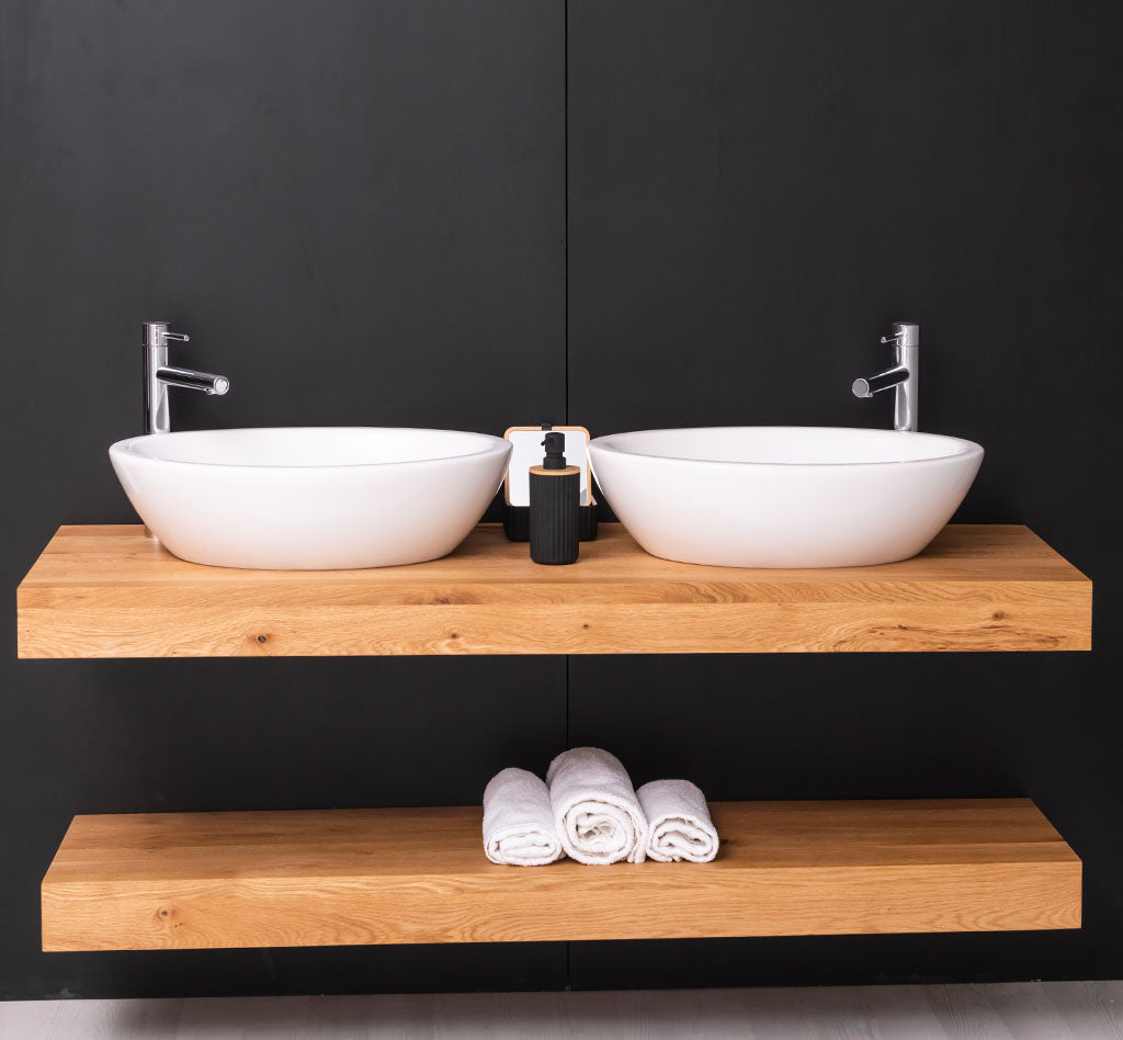 "Joras" - Waschtisch im modernen Landhausstil mit Keramikbecken| PURE-Serie von L&L