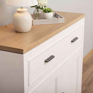 "Jules" - Massivholz-Sideboard mit Eichenplatte moderner Landhaus | PURE Serie von L&L