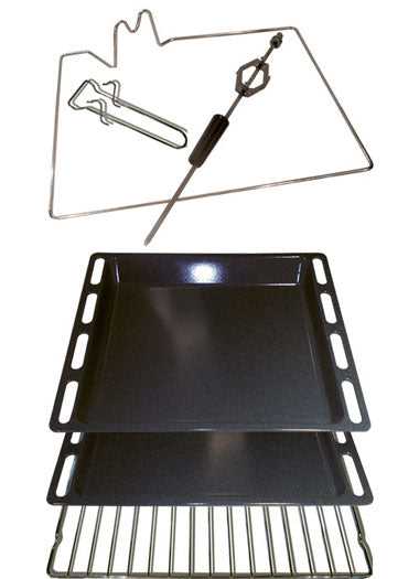 "Julienne Rouge" inkl. E-Ofen: Backofen-Schrank im Antik-Look  84 cm