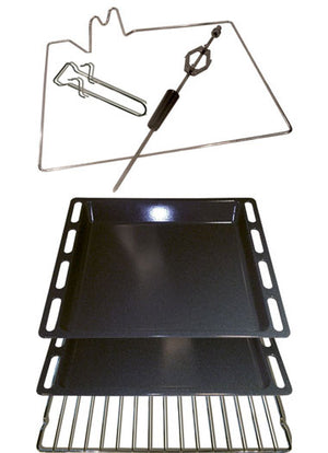 "Julienne Rouge" inkl. E-Ofen: Backofen-Schrank im Antik-Look  84 cm