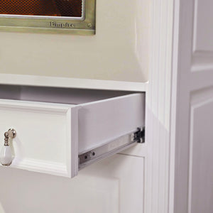 "Julier Blanche" inkl. Multifunktionsgerät: Mikrowellen-Schrank im Antik-Look  84 cm