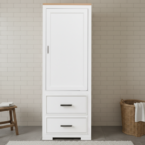 "Junia" - Badezimmerschrank, Hochschrank im modernen Landhausstil | PURE Serie von L&L