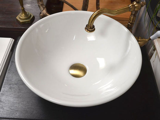 Großes Aufsatzwaschbecken rund ohne Überlauf