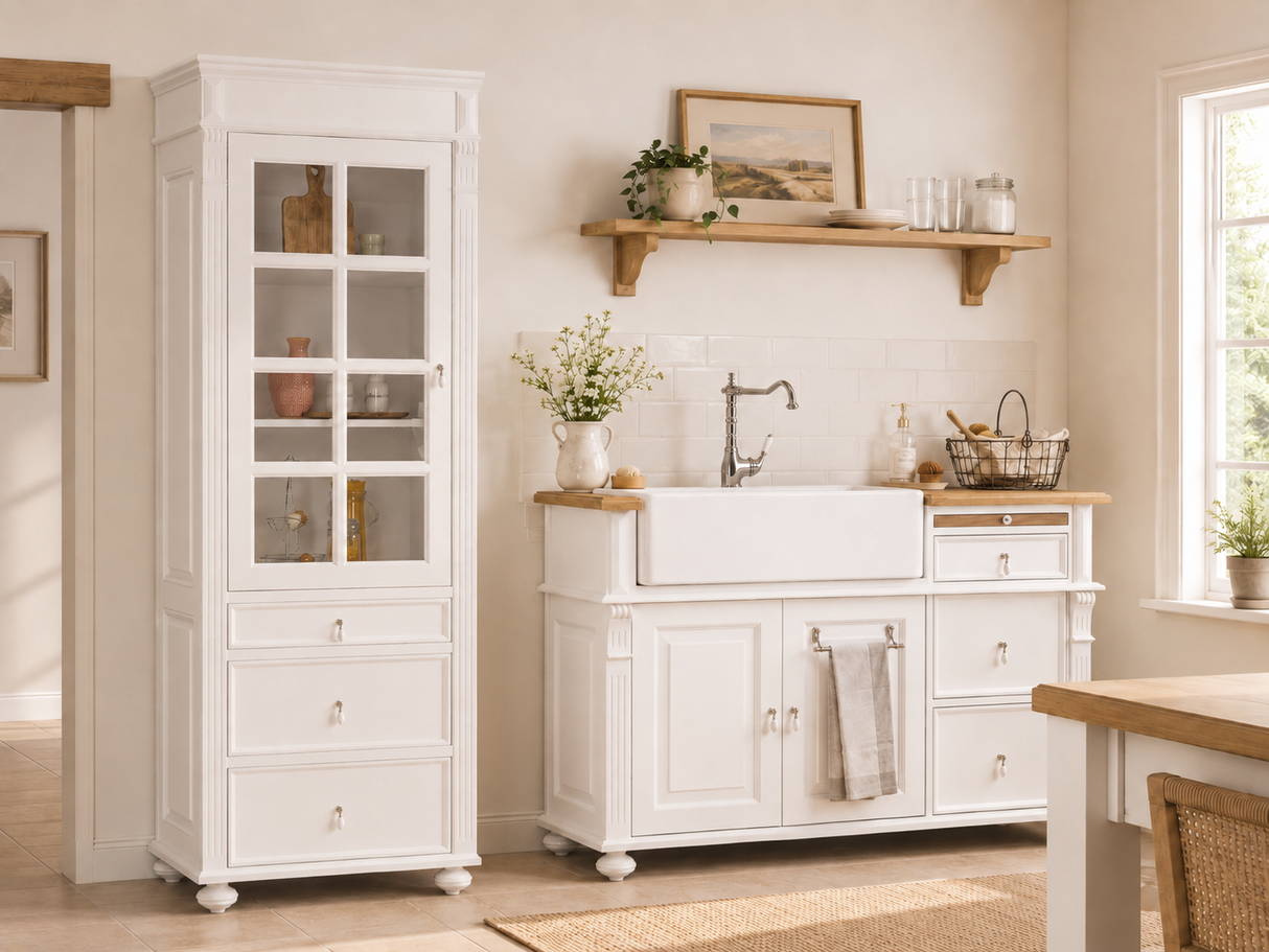 Meuble de cuisine de style campagnard « Elna », 84 cm
