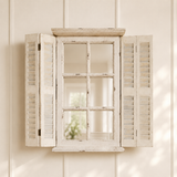 L´amour - Shabby-chic country house mirror with shutter