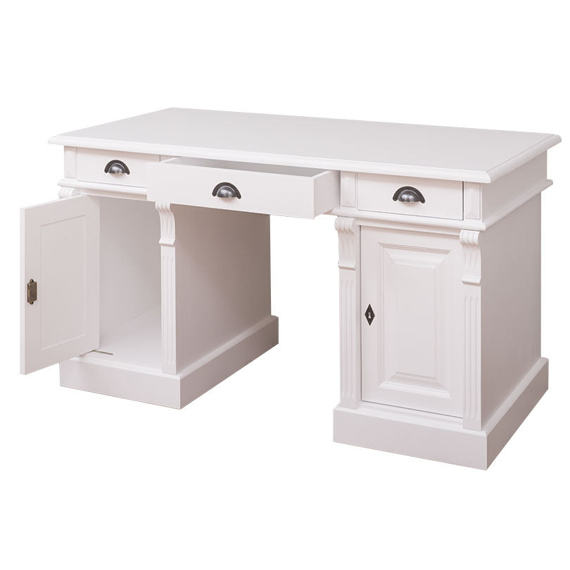 "Lagoon" - Bureau de campagne élégant, style fondateur ,Meubles de campagne en bois massif blanc