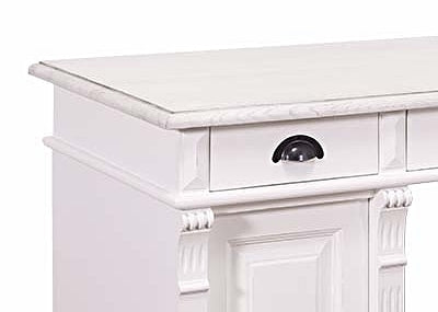 "Lagoon" - Bureau de campagne élégant, style fondateur ,Meubles de campagne en bois massif blanc