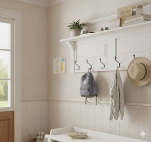 « Florence » - Armoire - Meuble de maison de campagne en bois massif blanc