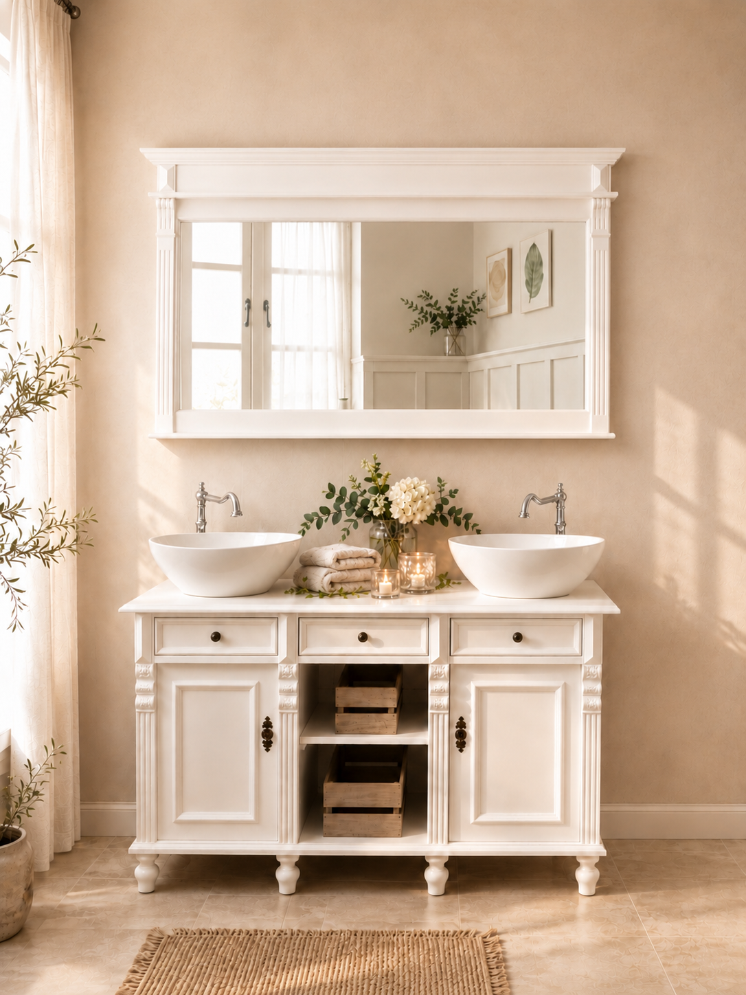 Lano - massive country house mirror in the Wilhelminian style