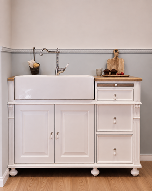 "Lima" - Kleiner Spülenschrank im Landhausstil  140 cm