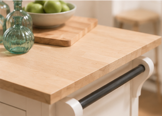 Livourne - Grand îlot de cuisine de style campagnard 135 cm