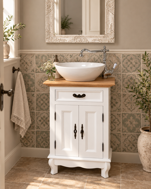 "Loure" kleiner Landhaus-Waschtisch im Barock-Stil 53 cm