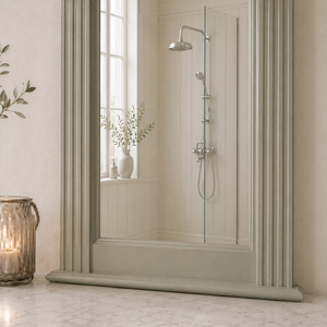 Lund - massive country house mirror in the Wilhelminian style, mint-green