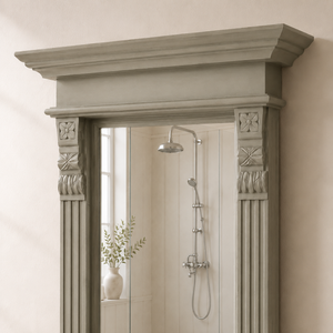Lund - massive country house mirror in the Wilhelminian style, mint-green